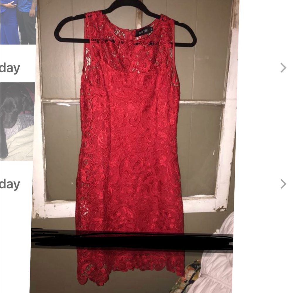 Red Lace Formal Dress